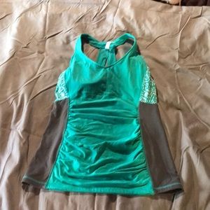 Lucy active wear top with built in bra